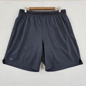 fabletics shorts mens large L the fundamental lined black mesh waist band